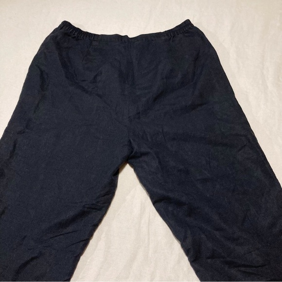 Midnight Velvet Brand Rayon Blend Black Cropped Pants with Lace Trim - Picture 5 of 11